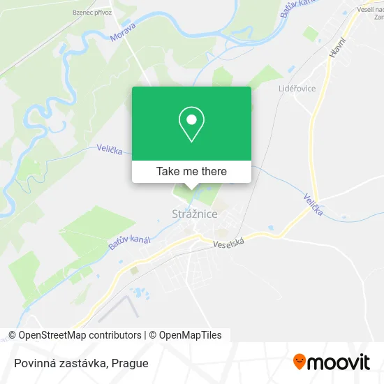 Карта Povinná zastávka