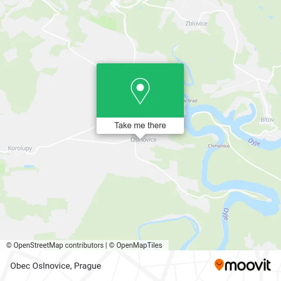 Карта Obec Oslnovice