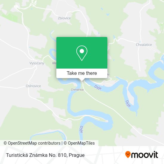Turistická Známka No. 810 map