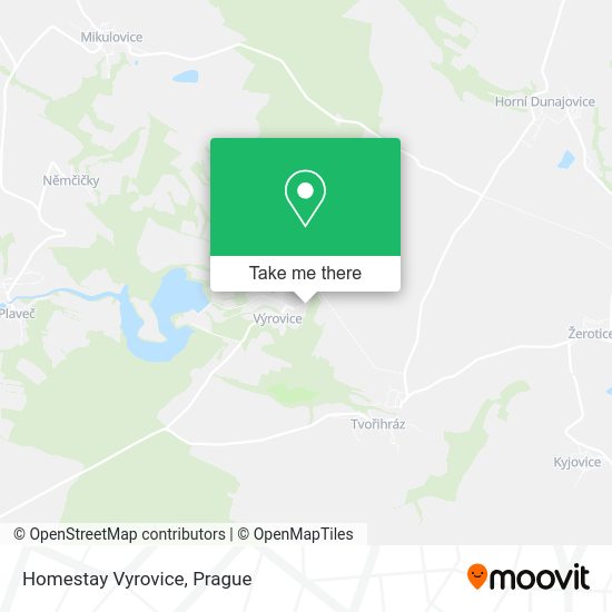 Карта Homestay Vyrovice