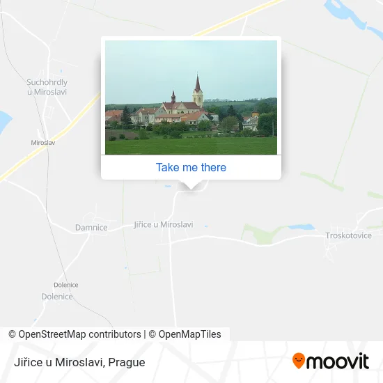 Карта Jiřice u Miroslavi