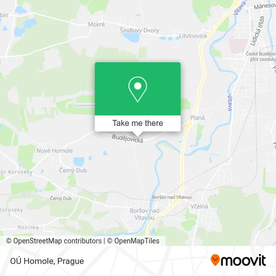 Карта OÚ Homole