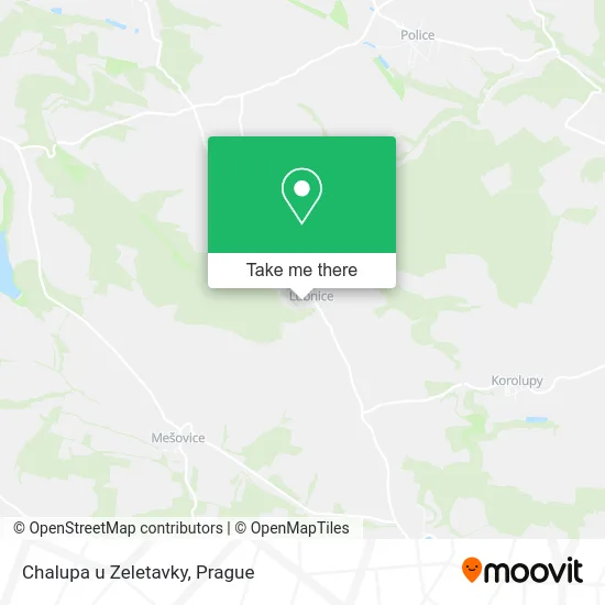 Карта Chalupa u Zeletavky