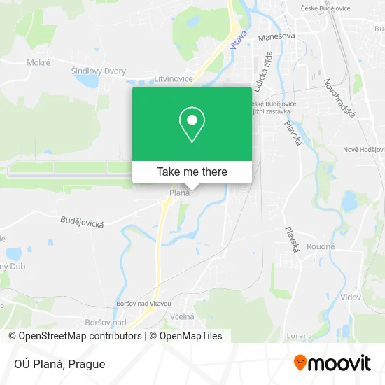 Карта OÚ Planá