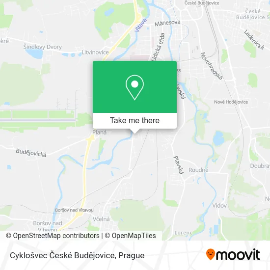Карта Cyklošvec České Budějovice