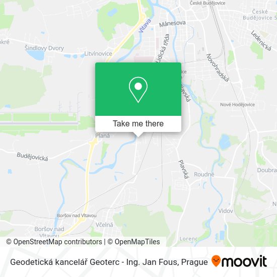 Geodetická kancelář Geoterc - Ing. Jan Fous map