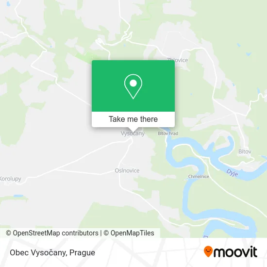 Карта Obec Vysočany