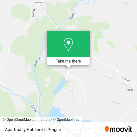 Apartmány Habánská map