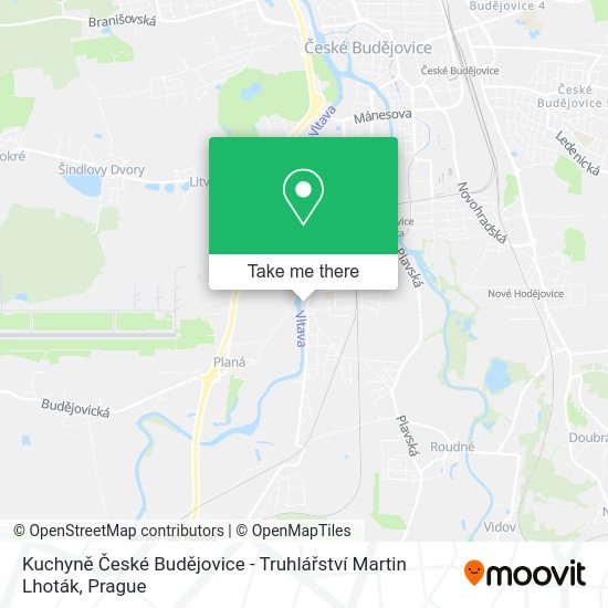 Kuchyně České Budějovice - Truhlářství Martin Lhoták map