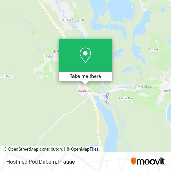 Карта Hostinec Pod Dubem