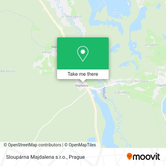 Карта Sloupárna Majdalena s.r.o.