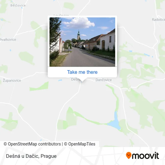 Карта Dešná u Dačic