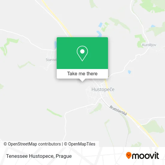 Карта Tenessee Hustopece