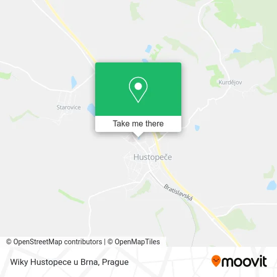 Wiky Hustopece u Brna map
