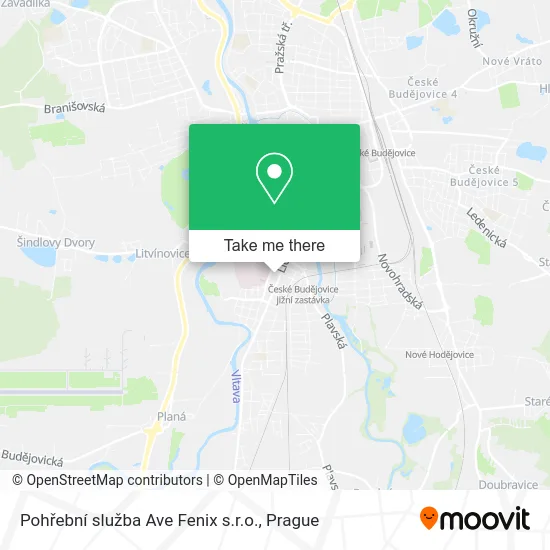Карта Pohřební služba Ave Fenix s.r.o.