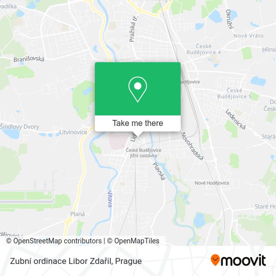Zubní ordinace Libor Zdařil map