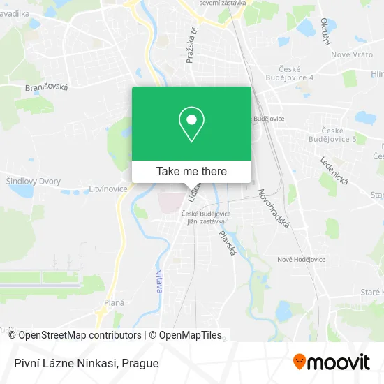 Карта Pivní Lázne Ninkasi