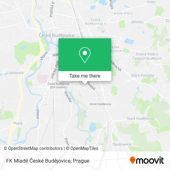 FK Mladé České Budějovice map