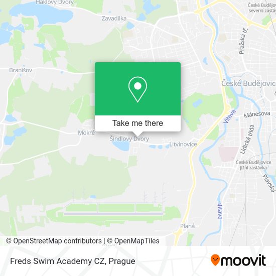 Карта Freds Swim Academy CZ
