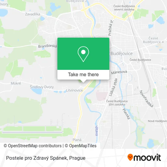 Карта Postele pro Zdravý Spánek
