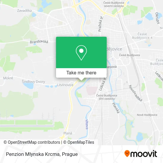 Карта Penzion Mlynska Krcma