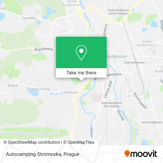 Карта Autocamping Stromovka