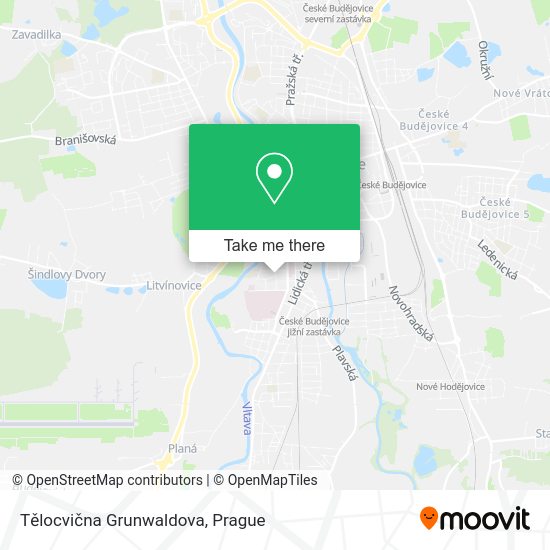 Tělocvična Grunwaldova map