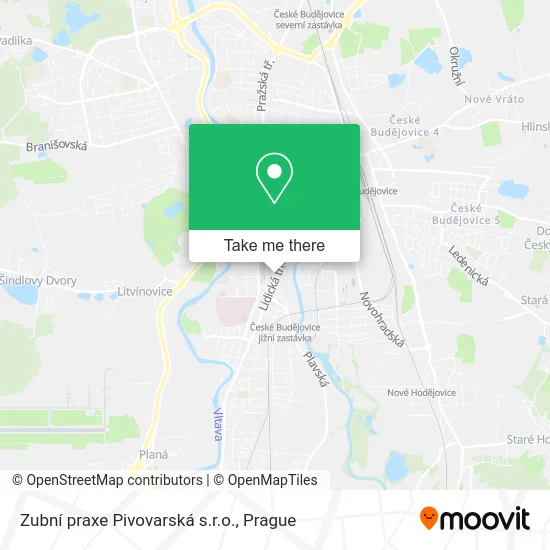 Карта Zubní praxe Pivovarská s.r.o.