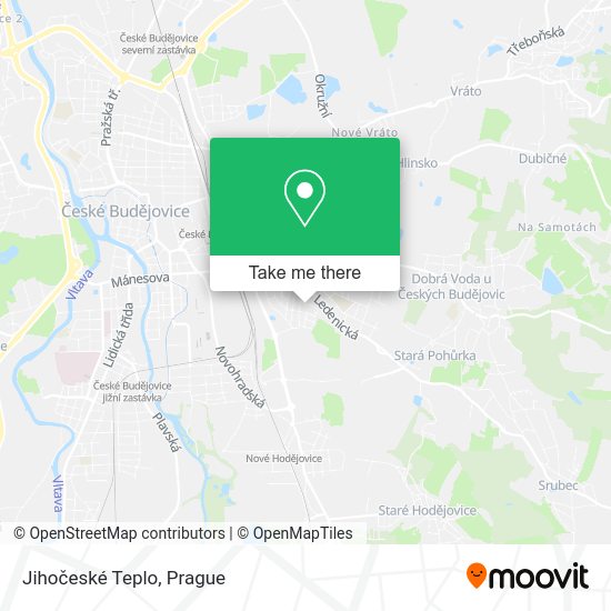 Карта Jihočeské Teplo