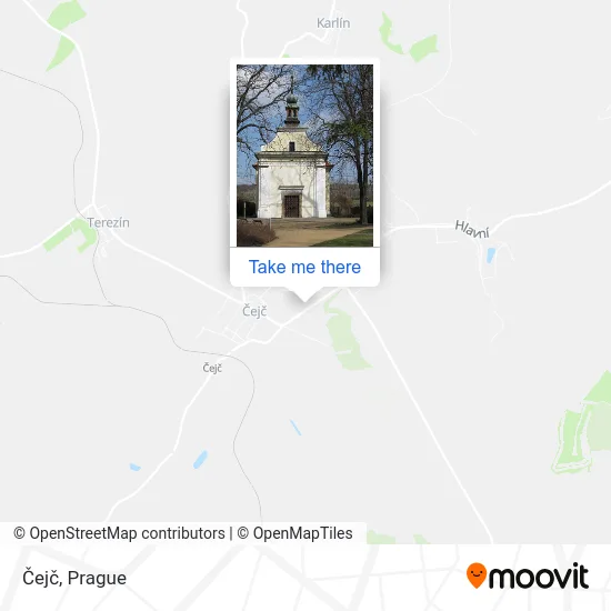 Карта Čejč