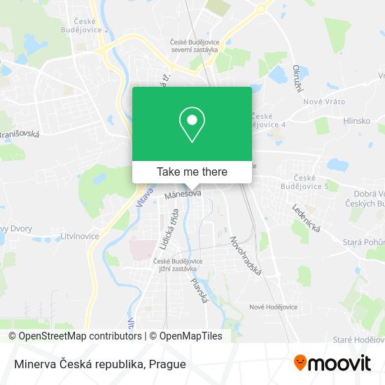 Minerva Česká republika map