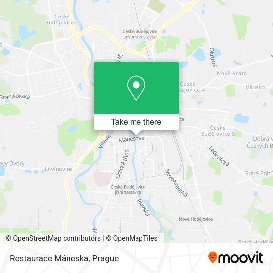 Карта Restaurace Máneska