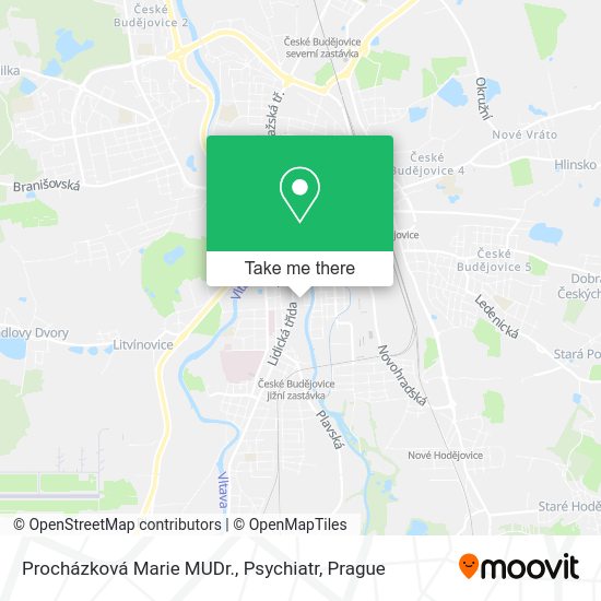 Карта Procházková Marie MUDr., Psychiatr