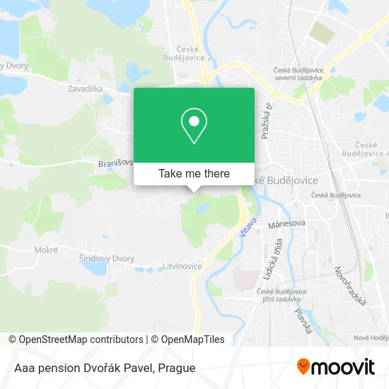 Карта Aaa pension Dvořák Pavel