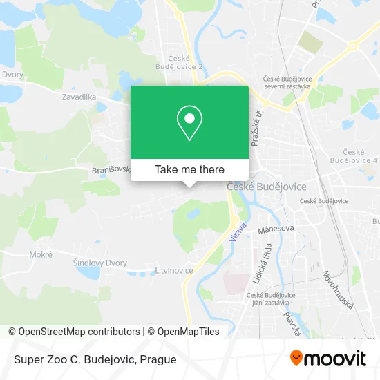 Карта Super Zoo C. Budejovic