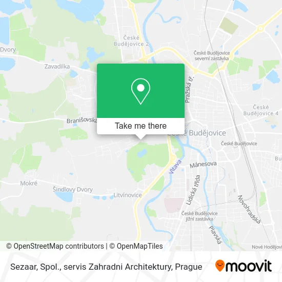 Карта Sezaar, Spol., servis Zahradni Architektury