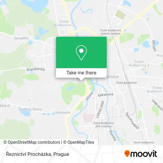 Карта Řeznictví Procházka