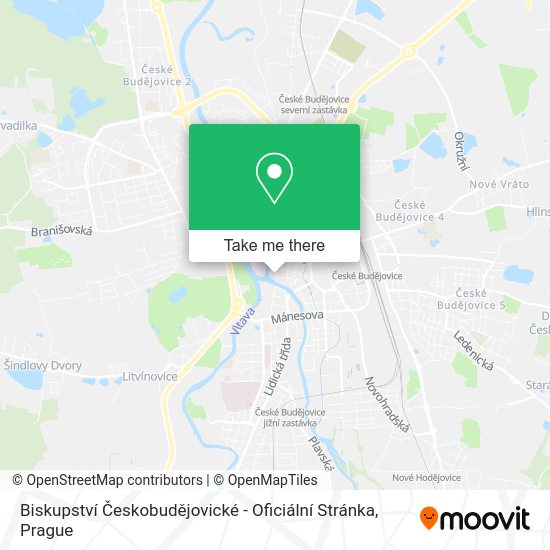 How to get to Biskupství Českobudějovické Oficiální Stránka in České