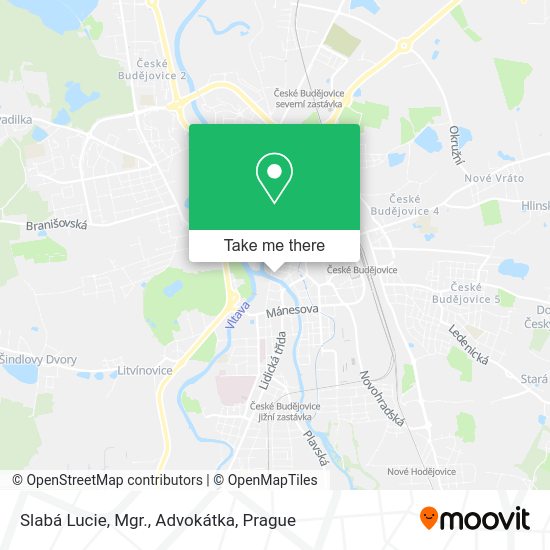 Slabá Lucie, Mgr., Advokátka map