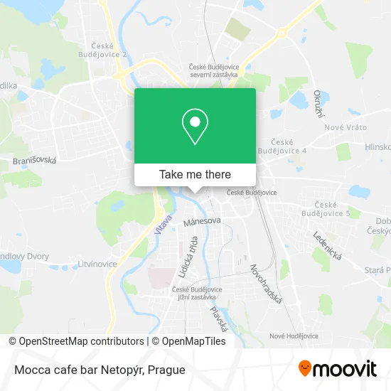 Карта Mocca cafe bar Netopýr