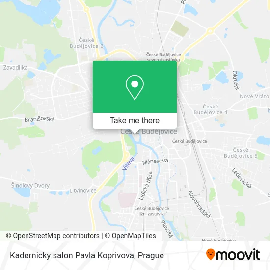 Карта Kadernicky salon Pavla Koprivova