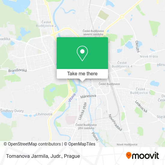 Карта Tomanova Jarmila, Judr.