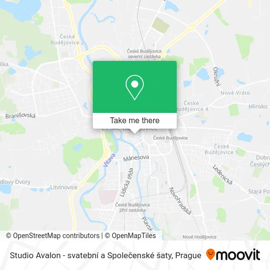 Карта Studio Avalon - svatební a Společenské šaty