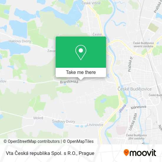 Карта Vta Česká republika Spol. s R.O.