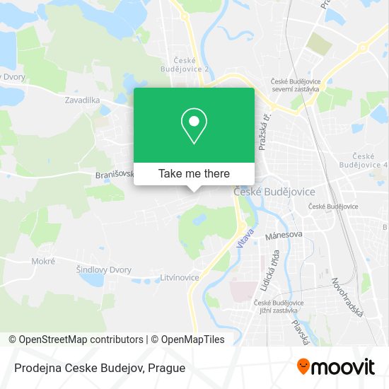 Карта Prodejna Ceske Budejov