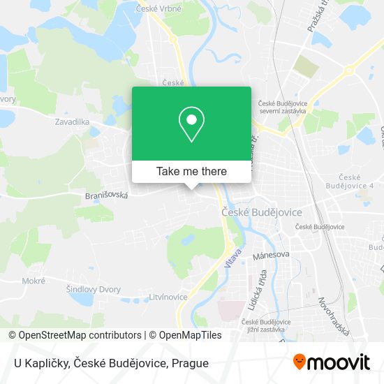 U Kapličky, České Budějovice map
