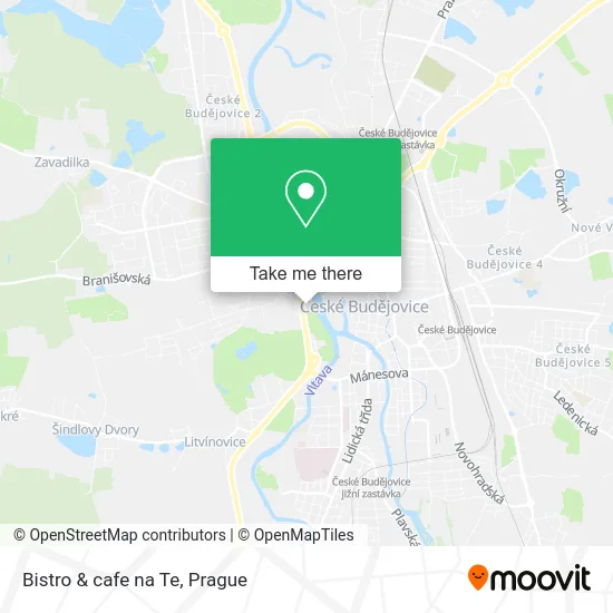Карта Bistro & cafe na Te
