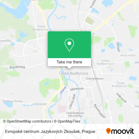 Evropské centrum Jazykových Zkoušek map