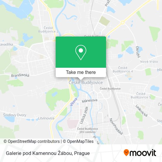 Galerie pod Kamennou Žábou map