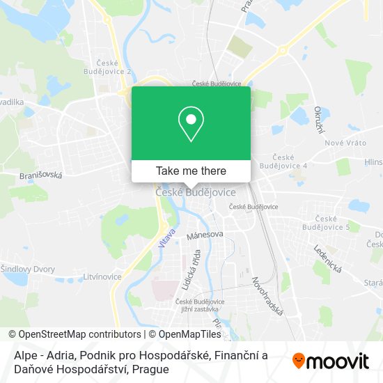 Alpe - Adria, Podnik pro Hospodářské, Finanční a Daňové Hospodářství map